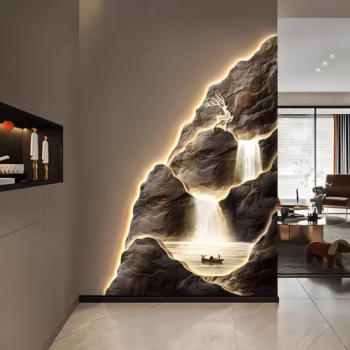 لوحة تزيين غرفة المعيشة عالية الجودة مع لوحة . High quality living room decoration painting with panel