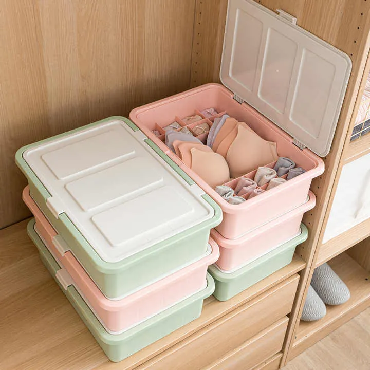 بيع بالجملة من المصنع بلاستيك PP متين مع غطاء للتخزين تحت السرير Factory Wholesale Durable PP Plastic Under Bed Storage Box with Lid