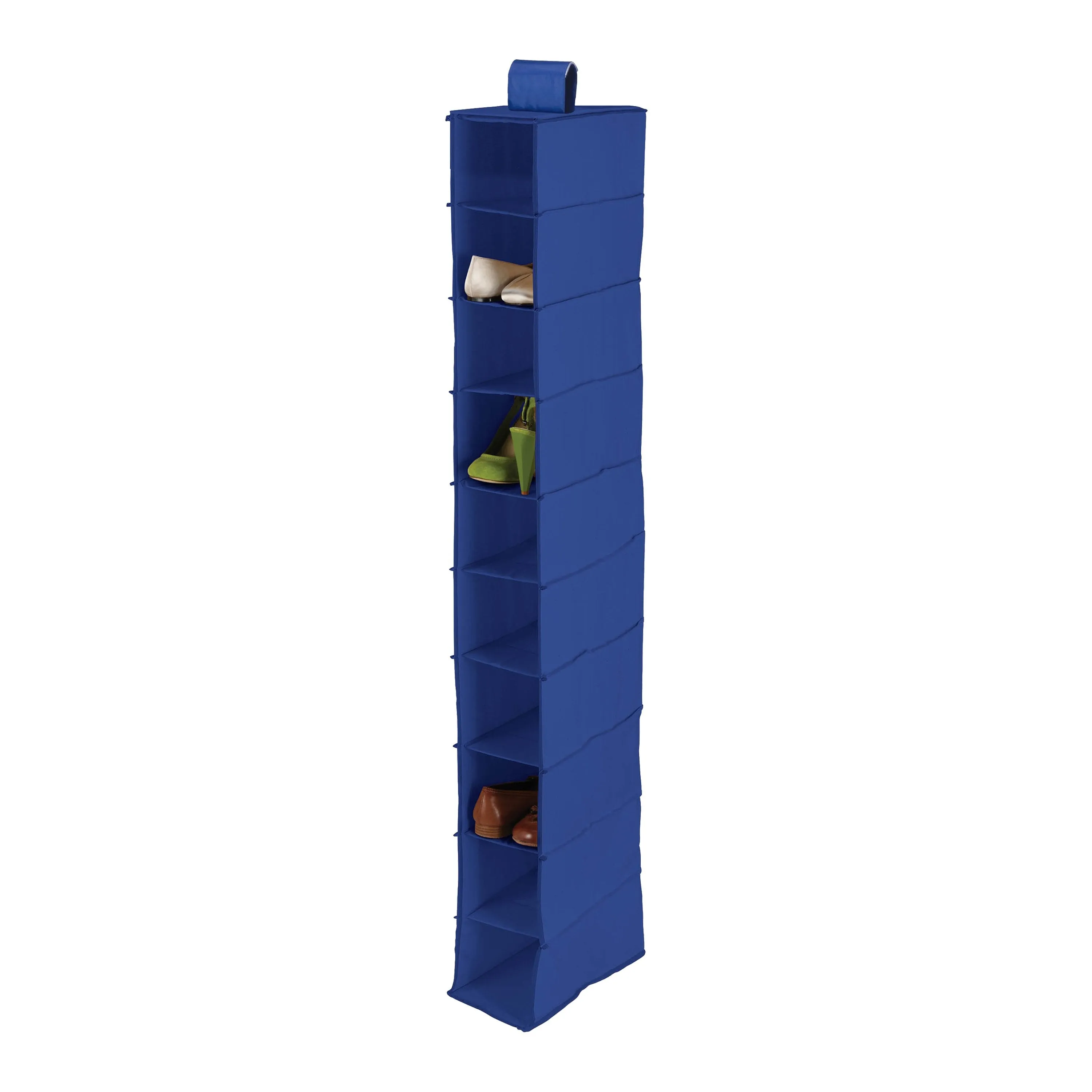 10-Tier Hanging Closet Organizer, Blue
