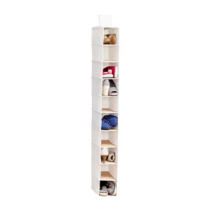 10-Tier Hanging Shoe Shelf, Bamboo