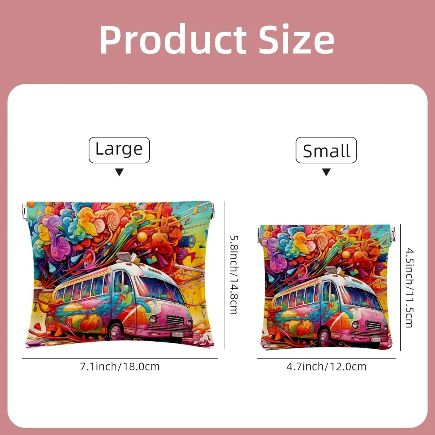 2 PCS Funny Cosmetic Shrapnel Bag Portable Makeup Toiletry Bags Change Vegan Leather Square Capacity Accessory Aesthetic Girl Tools Simple Tote Light Valentines Bathroom Mind Bus
