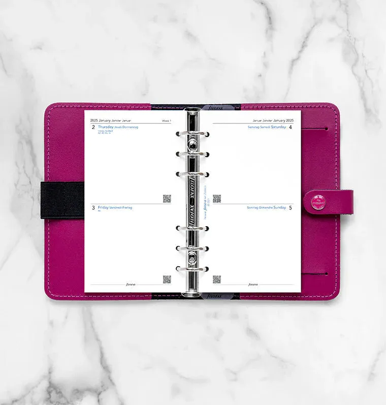 2025 Filofax Refill - 2 Days Per Page, 3 Languages
