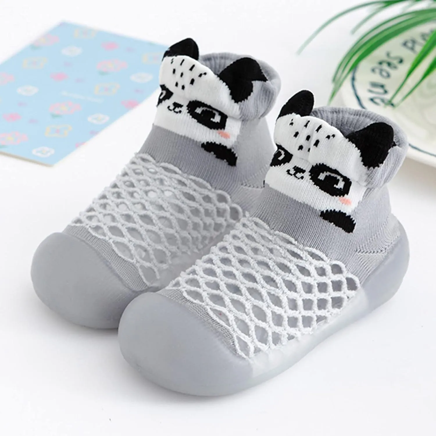 24 Months Girl Shoes Infant Boys Girls Animal Prints Cartoon Socks Shoes Toddler Breathable Mesh The Floor Socks Non Slip Prewalker Shoes Shoes for Special Needs
