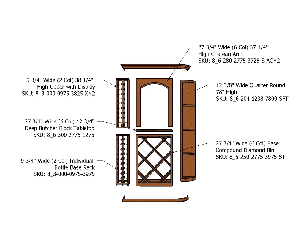 4 Foot Wine Cellar – 148 Bottle Capacity
