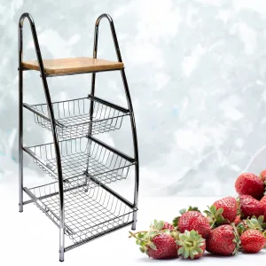 7669 Tkolley Steal High Quality Rack 3 Tier For Kitchen Use