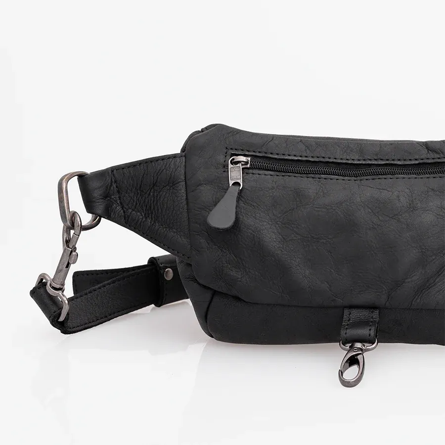 Ari Bum Bag Black Leather