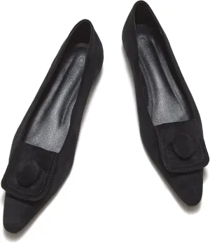 Ballet Flats for Women;Pointed Toe Leather Flats Shoes;Slip on Dressy Office Party Shoes.