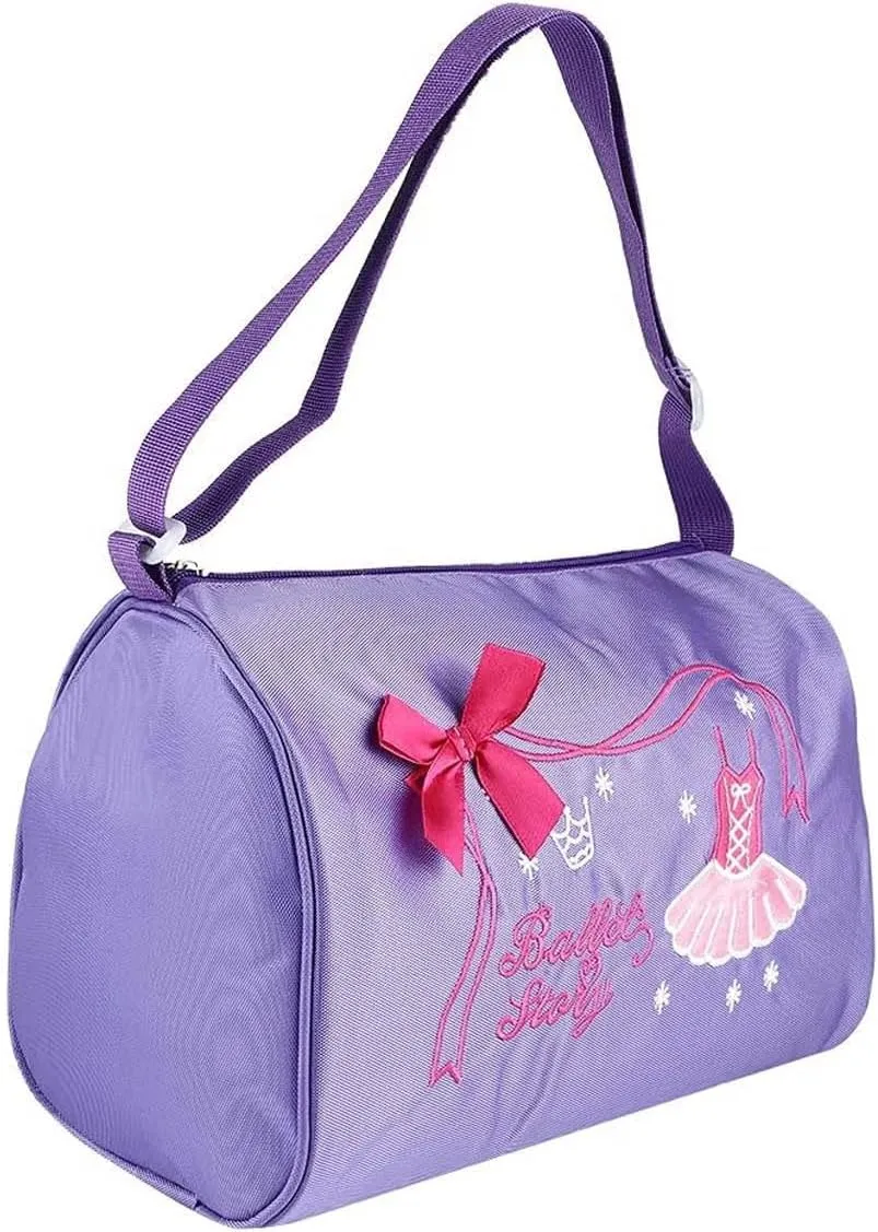 Ballet Shoe Bag, Nylon Cloth Dance Shoe Bag with Adjustable Strap Kids Bag Girls Dance Bags for Little Girls with Zipper Girls Dance Bags for Little Girls