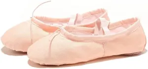 Ballet Shoes for Women Girls Ballet Slippers Flats Canvas Ballet Yoga Shoes for Toddler Little Kid Ballerinas(Ivory,EU22)