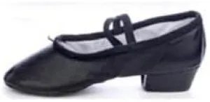 Ballet Shoes Leather Practice Dance Shoes Teacher Teaching Dance Shoes Ballet Shoes with Heels Dance Slippers for Girls Toddlers Women.Black-4.5 UK