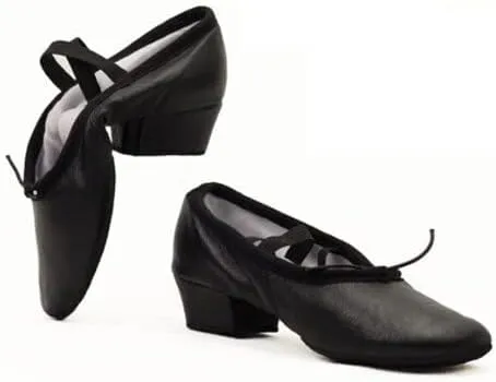 Ballet Shoes Leather Practice Dance Shoes Teacher Teaching Dance Shoes Ballet Shoes with Heels Dance Slippers for Girls Toddlers Women.Black-4.5 UK