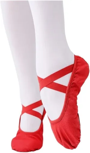 Ballet Shoes Women Ballet Shoes Girls Professional Ballet Slippers Split Sole Dance Shoes Women Dance Training Shoes for Girls Toddler Ballet Slippers(Red,36)