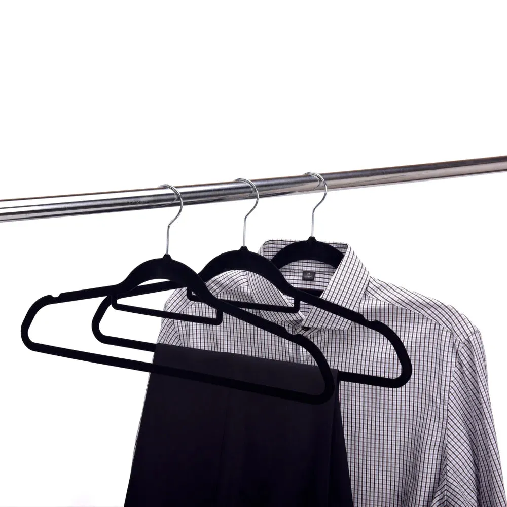 Black - Set of 25 Velvet Hangers