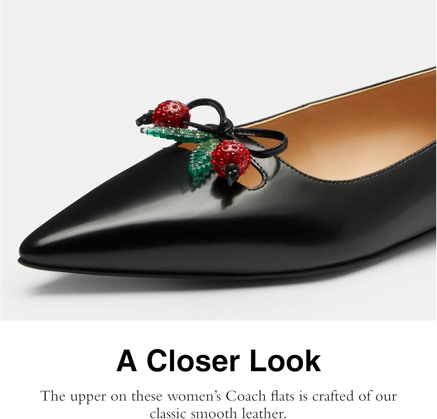 Coach Women's Runway Flat with Cherries Ballet