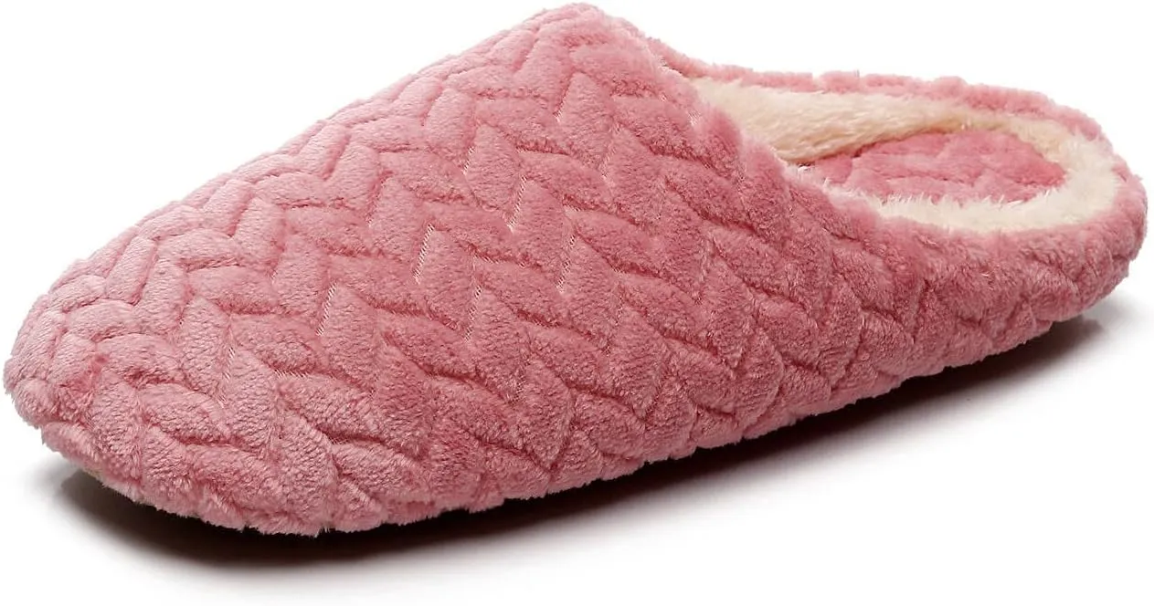 Crazy Lady Women's Fuzzy House super light Slippers Fluffy Furry Fur Slippers Scuff Outdoor Indoor Warm Cozy Plush Bedroom Shoes Soft Flat Comfy Anti-Slip5.5-6.5