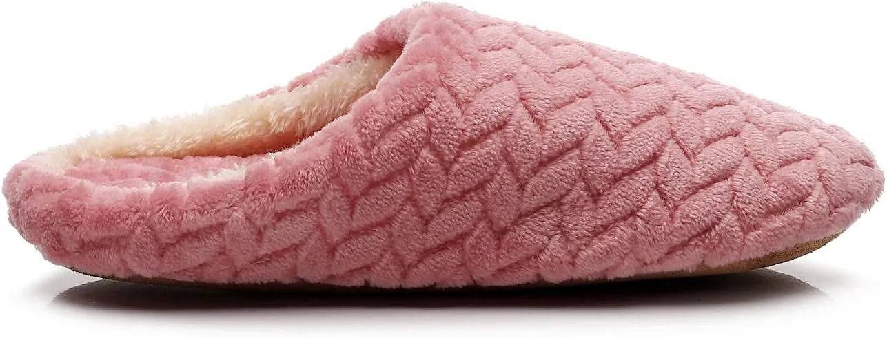 Crazy Lady Women's Fuzzy House super light Slippers Fluffy Furry Fur Slippers Scuff Outdoor Indoor Warm Cozy Plush Bedroom Shoes Soft Flat Comfy Anti-Slip5.5-6.5