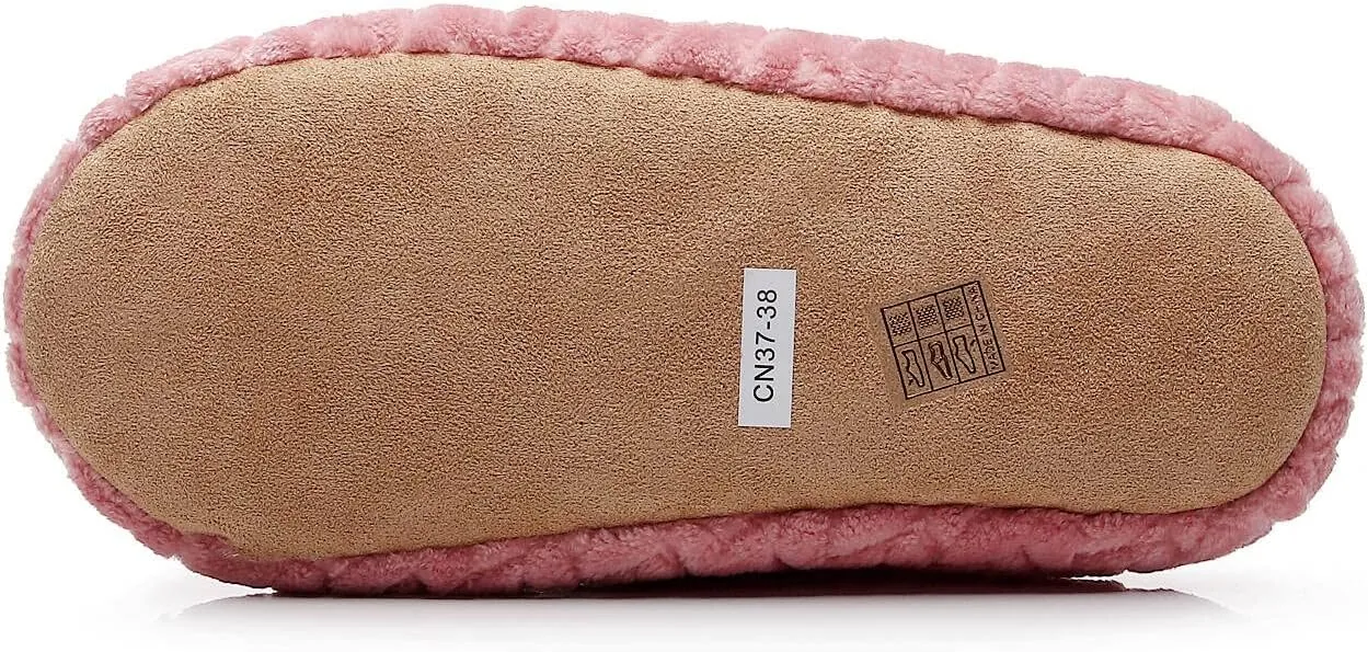Crazy Lady Women's Fuzzy House super light Slippers Fluffy Furry Fur Slippers Scuff Outdoor Indoor Warm Cozy Plush Bedroom Shoes Soft Flat Comfy Anti-Slip5.5-6.5