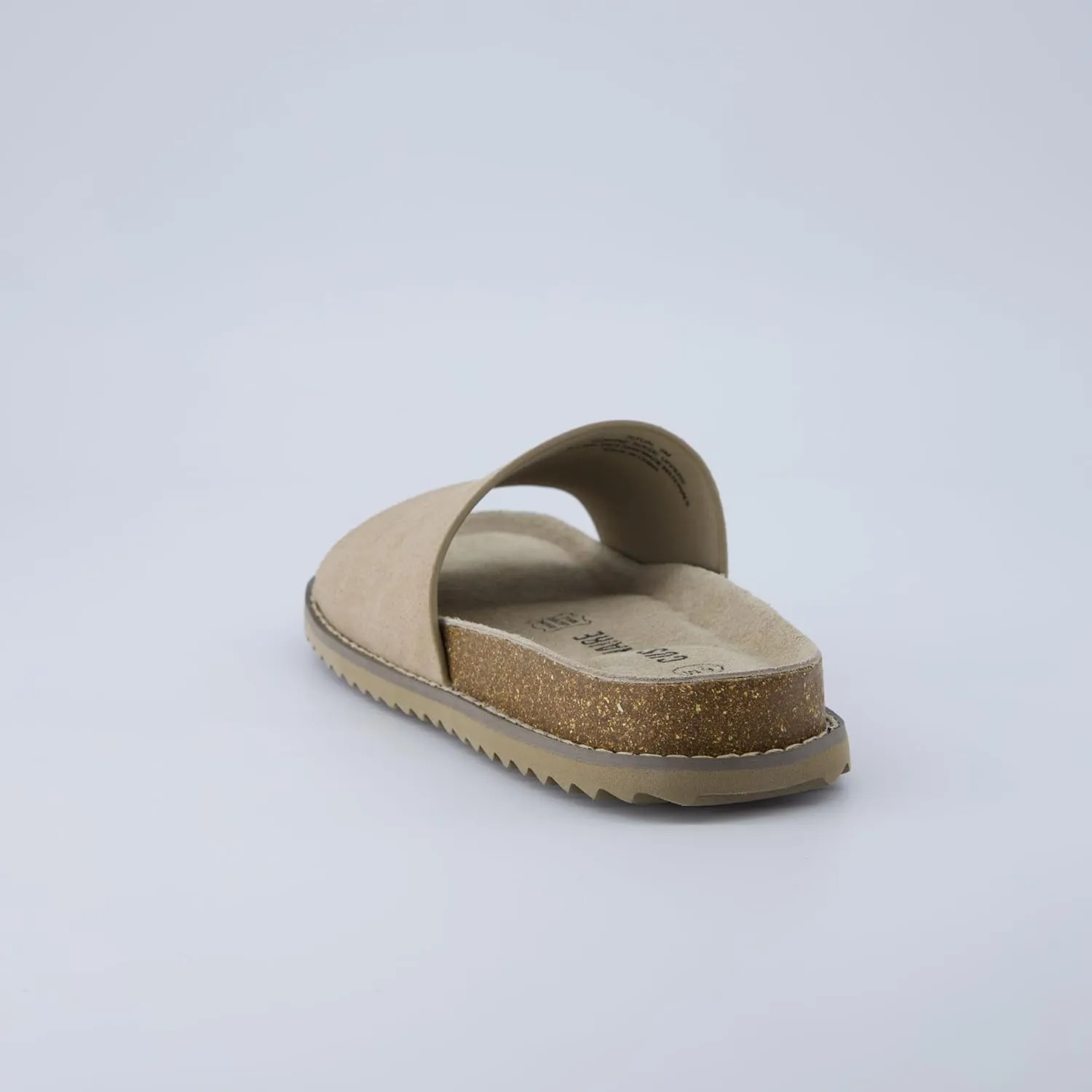 CUSHIONAIRE Ritual Womens Slide Sandal  Suede Slip-On with Cork Footbed, Contoured Insole & Flexible Lightweight Outsole