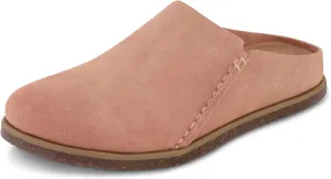 CUSHIONAIRE Women's Clay Genuine Leather footbed clog with  Comfort padding