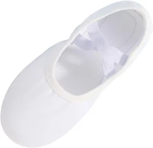 Dance Shoes for Girls Basic Ballet Slippers Simple Solid Performance Yoga Indoor Canvas Shoes with Elastic Straps