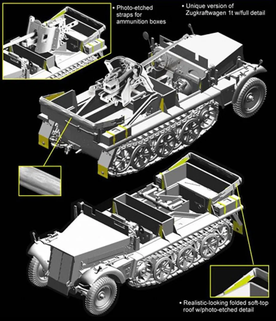 Dragon 1/35 5cm PaK 38 (Sf) auf Zugkraftwagen 1t | 6719