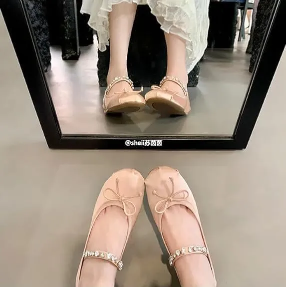 Elegant Ballet Flats for Women and Girls | Buckle Strap Mary Jane Flats Ballerina Shoes