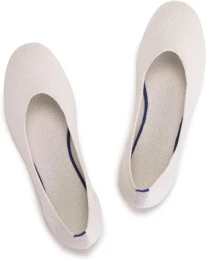 Frank Mully Womens Ballet Flat Shoes Knit Dress Shoes Round Toe Slip On Ballerina Walking Flats Shoes for Woman Low Wedge Comfort Soft