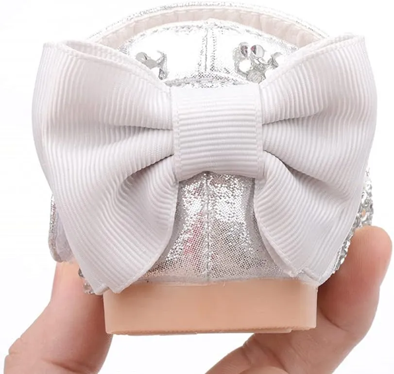 Girl's Adorable Bow Mary Jane Ballet Flat Glitter Princess Flower Girl Wedding Party Dress Shoes(Toddler/Little Kid)