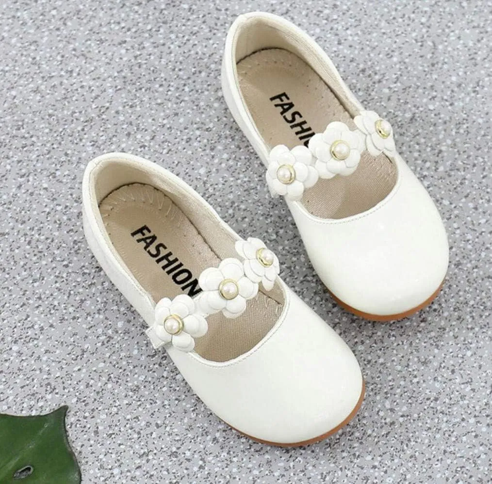 Girls Mary Jane Ballet Ballerina Flat Slip on School Uniform Dance Dress Shoe for Toddler/Little Kid