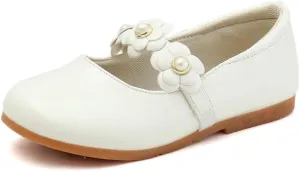 Girls Mary Jane Ballet Ballerina Flat Slip on School Uniform Dance Dress Shoe for Toddler/Little Kid