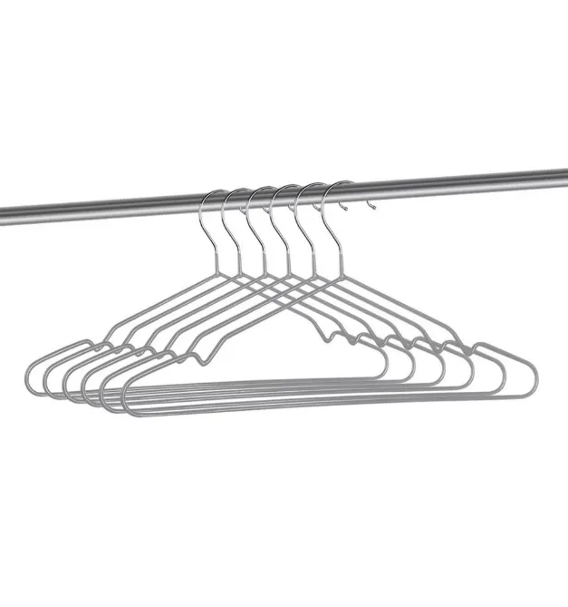 HA71537, Simpli Furnished - 10Pk Non-Slip Hangers - Silver