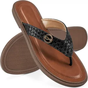 HARENCE Flip Flops for Women Comfortable Thong Sandals Dressy Summer Casual Slip on Beach Flats Shoes