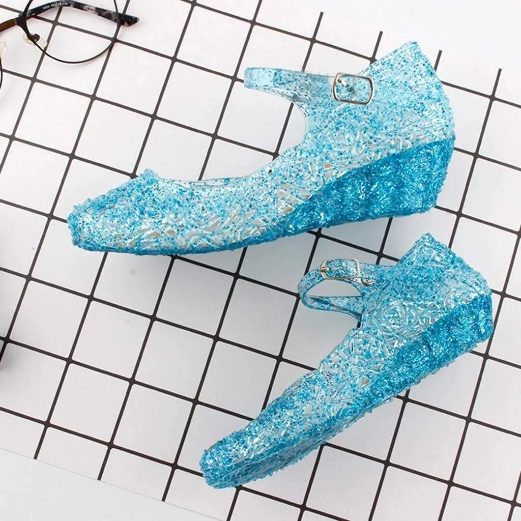 Infant Girl Light up Shoes Cosplay Sandals Princess Party Girls Wedge Kids Toddler Single Infant Baby Shoes Baby Shoes 12 Month Shoes Girl