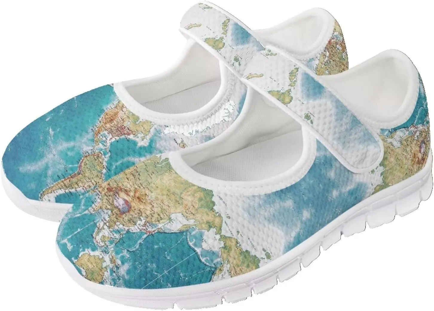 JoyLamoria Aztec Running Horse Walking Shoes Stylish Strap Mary Jane Shoes Adjustable Barefoot Shoes Womens US 4-9