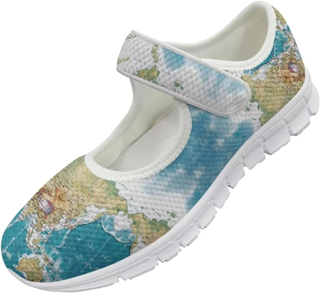 JoyLamoria Aztec Running Horse Walking Shoes Stylish Strap Mary Jane Shoes Adjustable Barefoot Shoes Womens US 4-9
