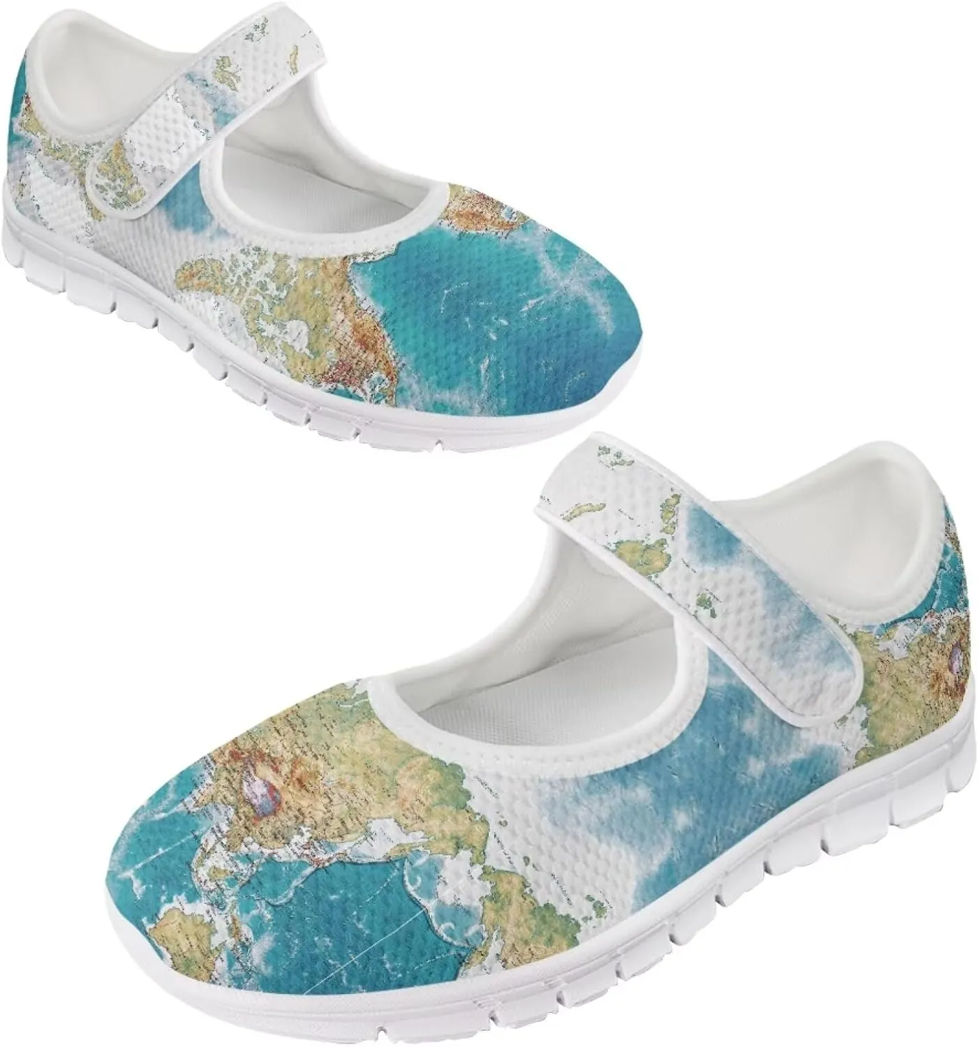JoyLamoria Aztec Running Horse Walking Shoes Stylish Strap Mary Jane Shoes Adjustable Barefoot Shoes Womens US 4-9