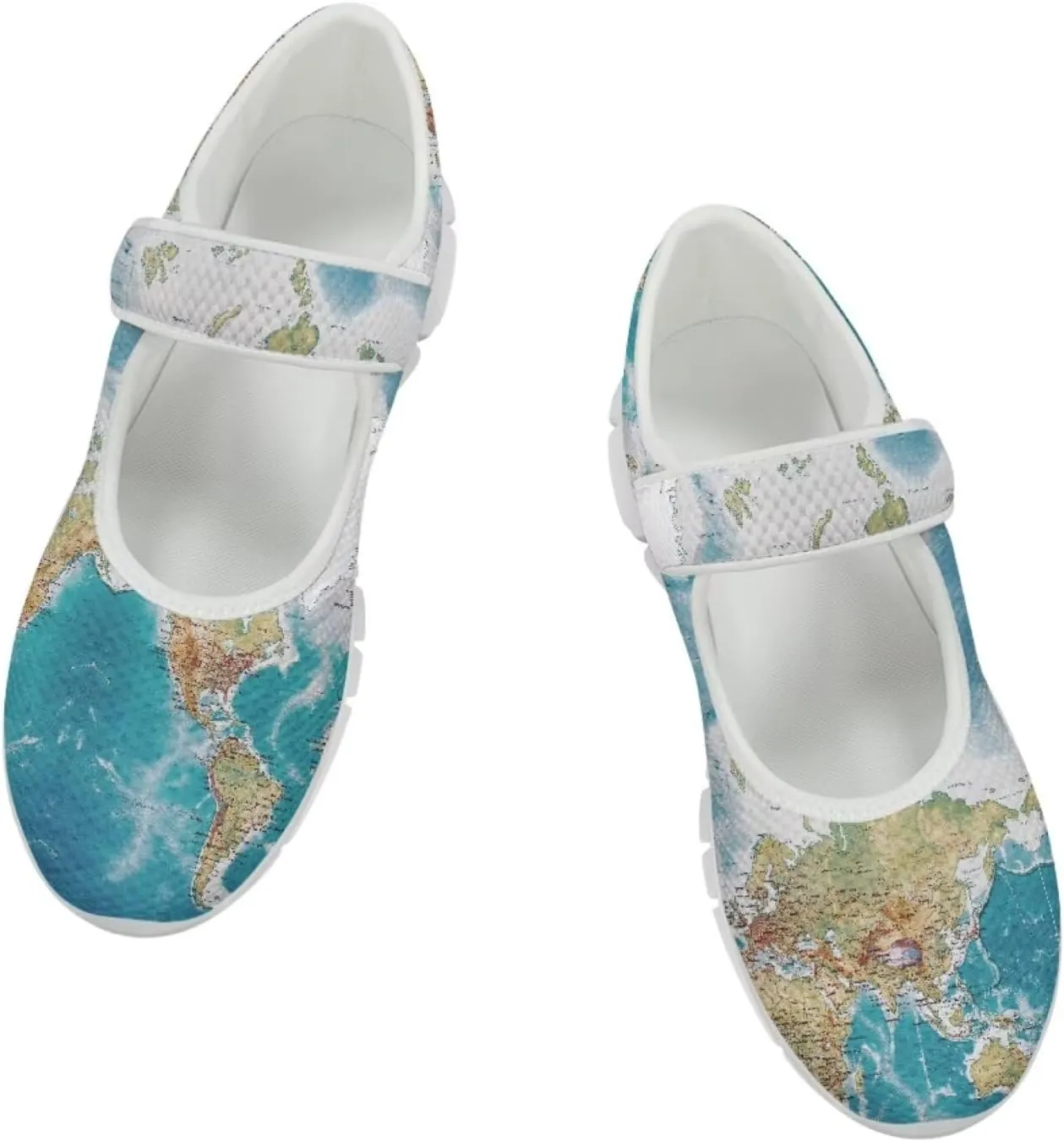 JoyLamoria Aztec Running Horse Walking Shoes Stylish Strap Mary Jane Shoes Adjustable Barefoot Shoes Womens US 4-9
