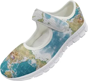 JoyLamoria Aztec Running Horse Walking Shoes Stylish Strap Mary Jane Shoes Adjustable Barefoot Shoes Womens US 4-9