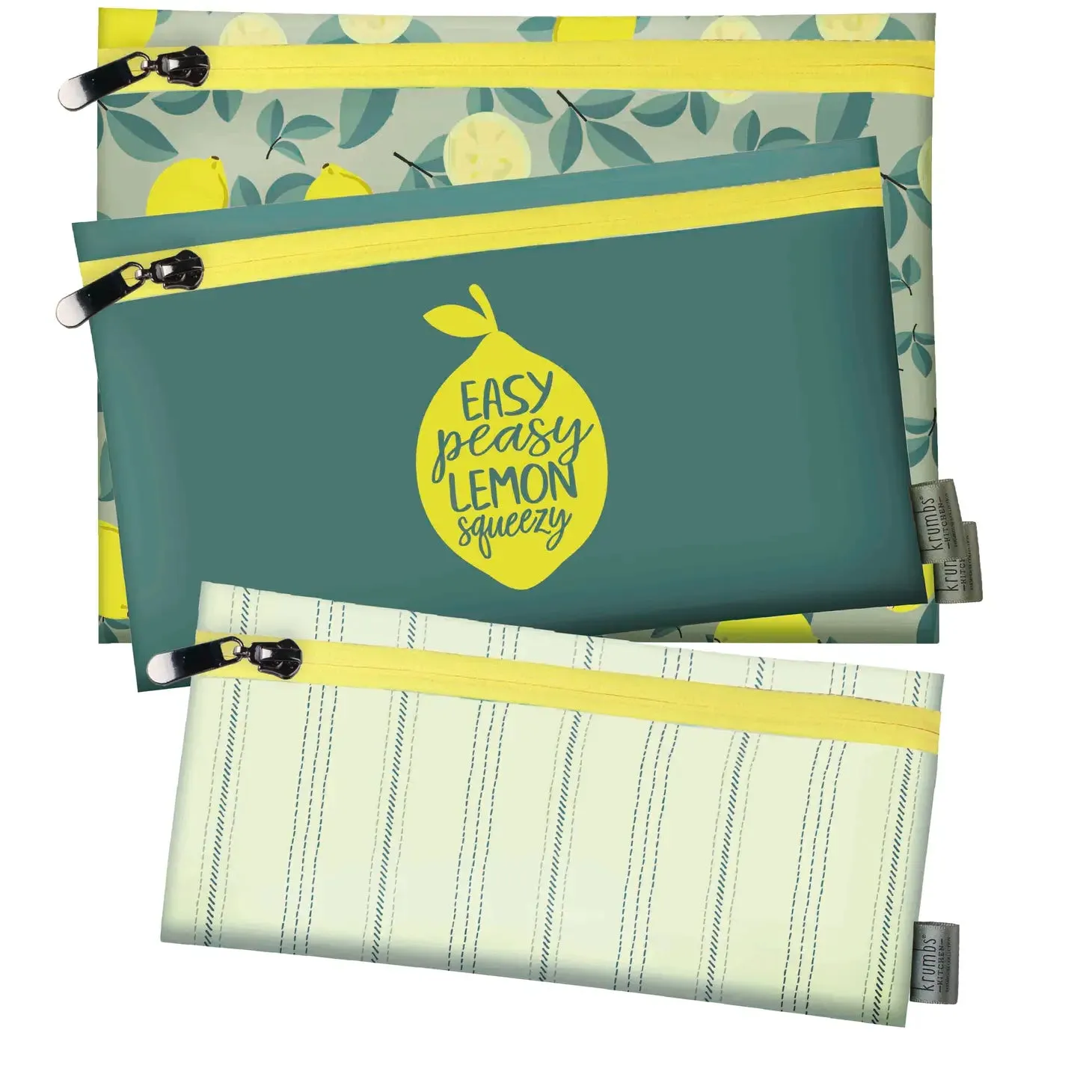 Krumbs Kitchen Farmhouse 3-Pack Reusable Storage Bags