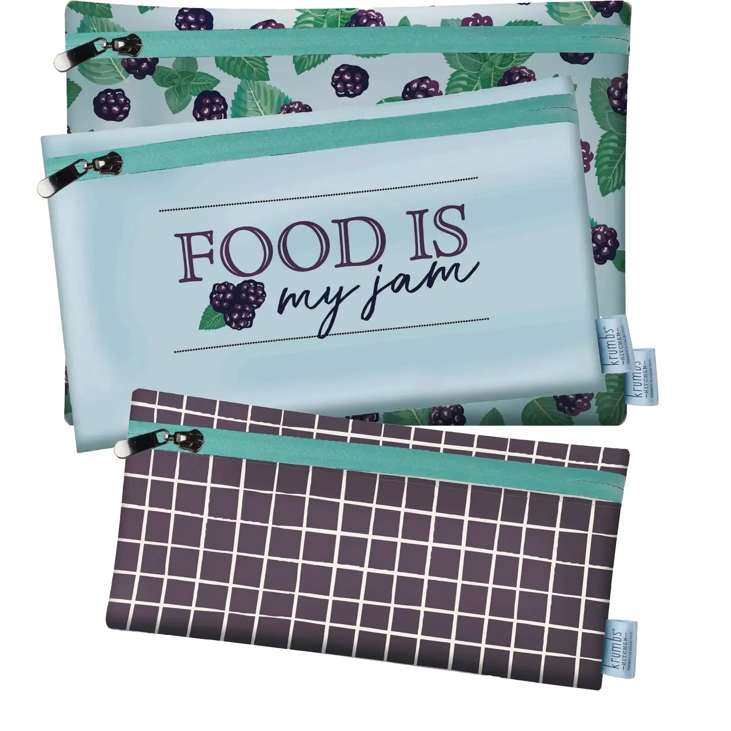 Krumbs Kitchen Farmhouse 3-Pack Reusable Storage Bags