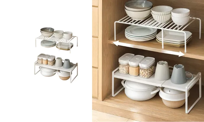 Layered Retractable Kitchen Storage Rack