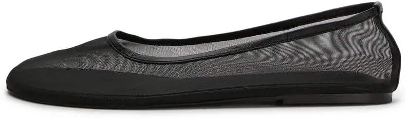 Mesh Ballet Flats Shoes for Women Round Toe Slip on Ballerina Casual Work Flats Low Heel Comfortable Soft
