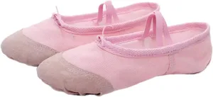 Milisten Toddler Ballet Shoes Ballet Practice Shoes Ballet Slipper Shoe Yoga Shoes Dance Wear Slipper for Dancing Size 26 Girls Slipper Pink