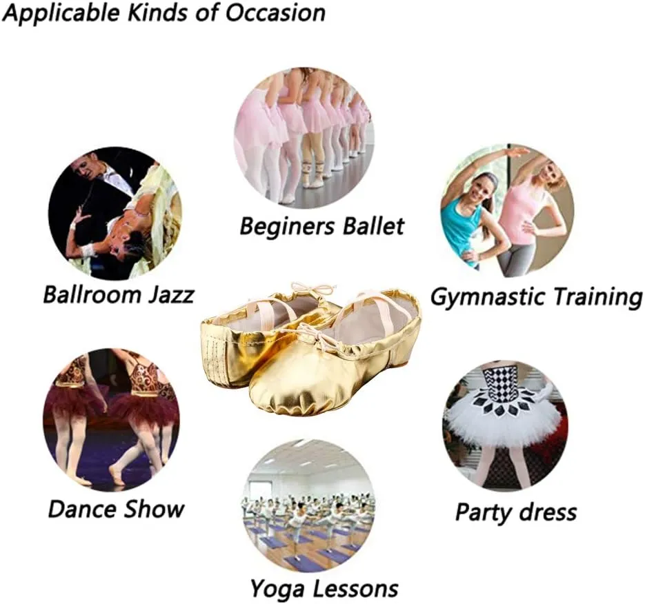 MSMAX Adult Lyrical Ballet Dance Shoes Women Yoga Flat Costume Slippers for Men