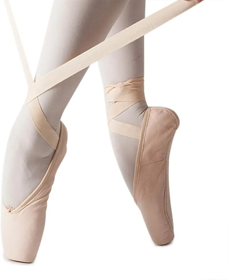 MSMAX Girls Satin Ballet Pointe Shoes Professional Dance Flats