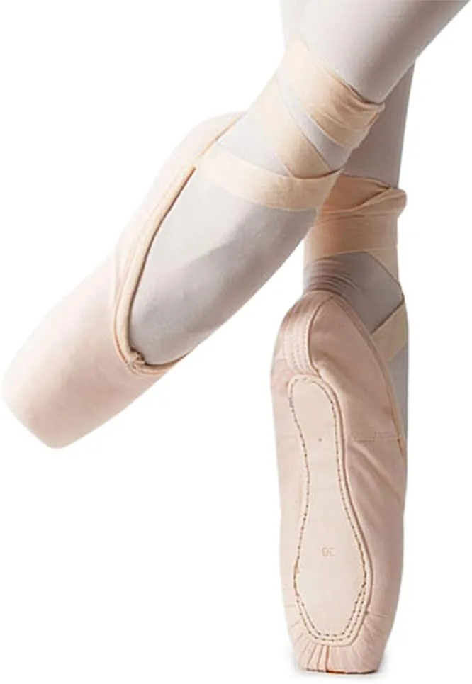 MSMAX Girls Satin Ballet Pointe Shoes Professional Dance Flats