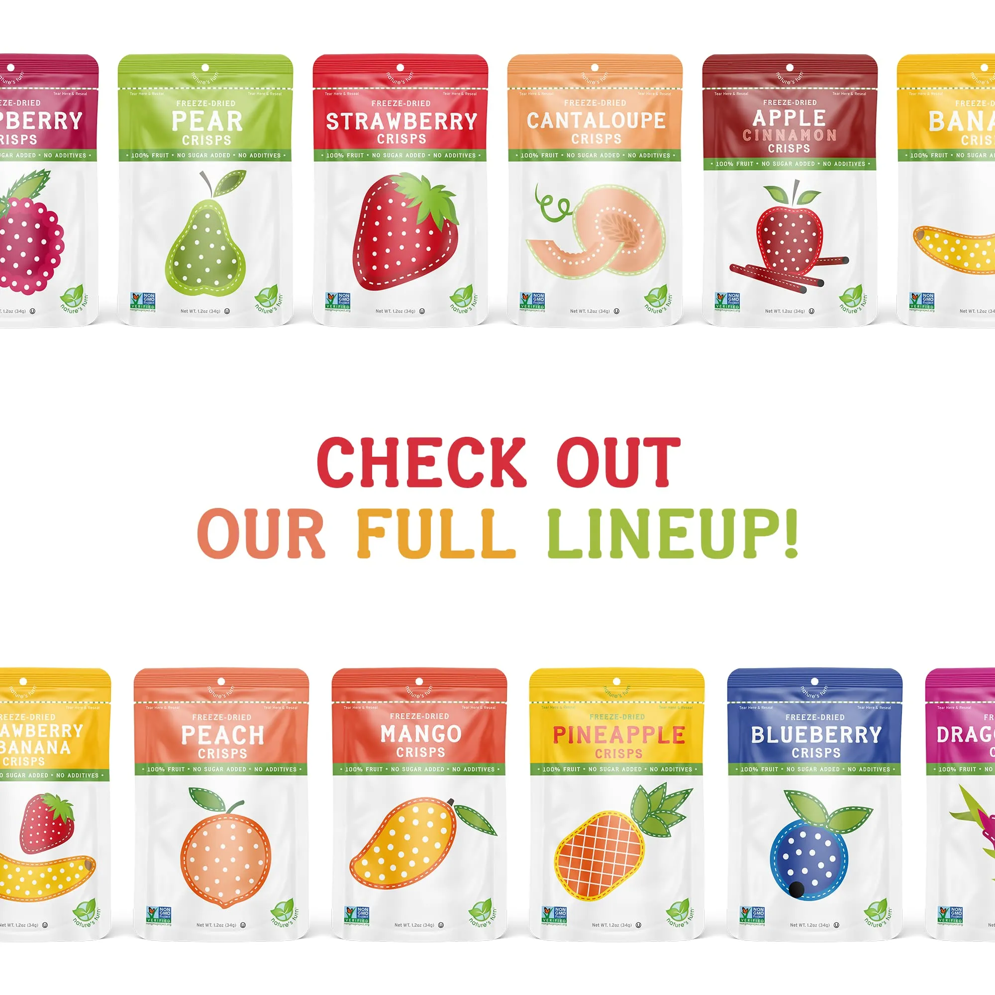 Nature’s Turn Freeze-Dried Fruit Snacks, Mango Crisps - Pack of 12 (0.53 oz Each)