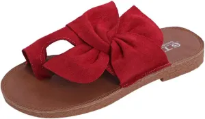 oiangi Sandals Women Dressy Summer Flat Bow Straps Slip on Slipper Leopard Print Slides Lightweight Comfy Outdoor Ladies Beach Travel Shoes Sandalias