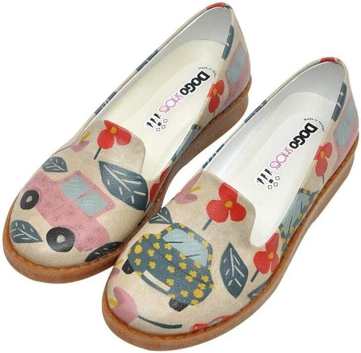Personalize Your Life Azelea - Printed Women Flat Ballerina Shoes - Girl's Fashion - Chic, Elegant, and Casual Style - Vegan, Environmentally Friendly and Handmade - Breathable Content