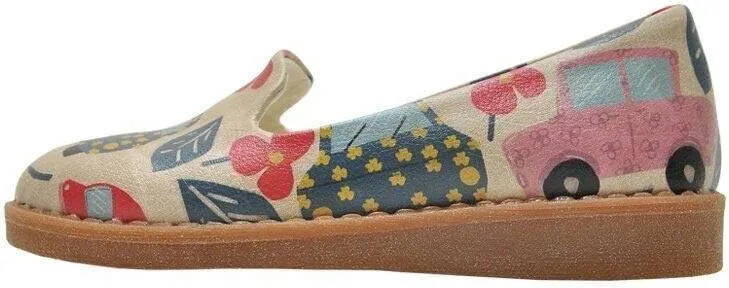 Personalize Your Life Azelea - Printed Women Flat Ballerina Shoes - Girl's Fashion - Chic, Elegant, and Casual Style - Vegan, Environmentally Friendly and Handmade - Breathable Content
